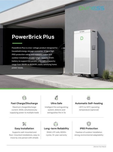 Dyness POWERBRICK PLUS 16.07 kWh z grzaniem IP65, niskonapięciowy - ME0124