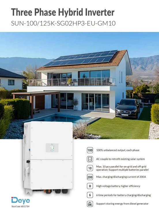 Falownik hybrydowy DEYE 125kW SUN-125K-SG02HP3-EU-GM10 3-fazowy wysokonapięciowy - ME5921