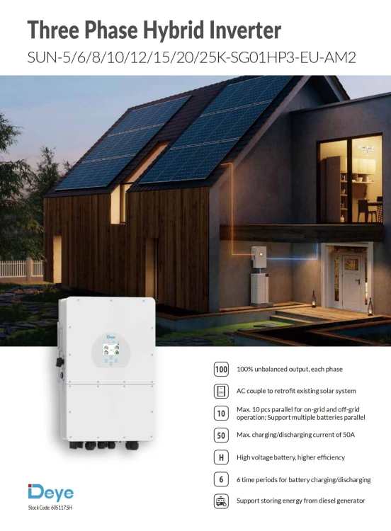 Falownik hybrydowy DEYE 10kW SG01HP3 3-fazowy wysokonapięciowy - ME0009
