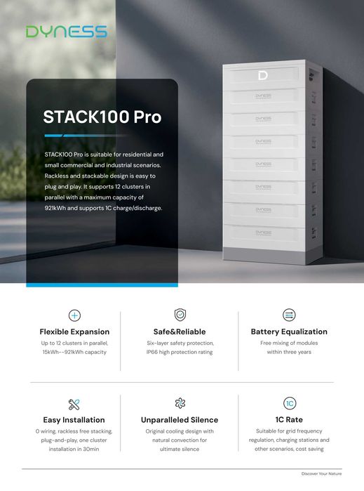 DYNESS STACK100 PRO 25.60 kWh HV z BMS – magazyn energii LiFePO4 - ME1115