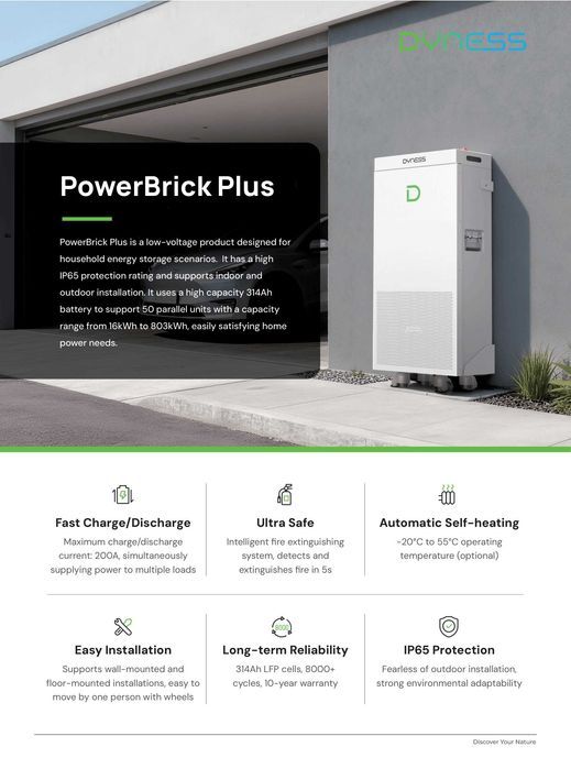 Dyness POWERBRICK PLUS 16.07 kWh z grzaniem IP65, niskonapięciowy - ME0124