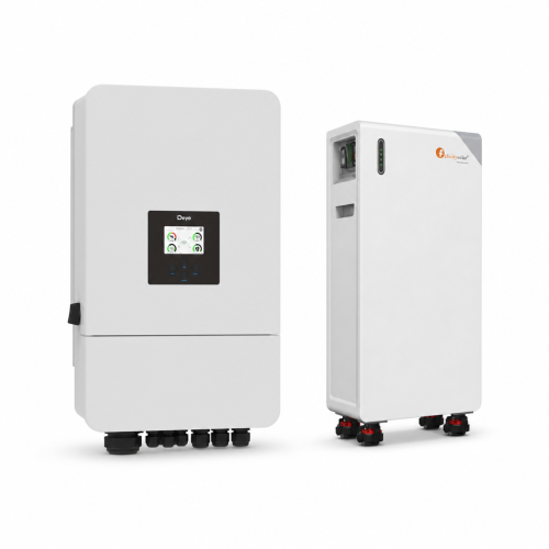 Zestaw hybrydowy – falownik DEYE SG05LP3 12 kW 3-fazowy LV on/off-grid + magazyn energii Felicity FLB48314TG1 16 kWh LiFePO4 z grzaniem, IP65