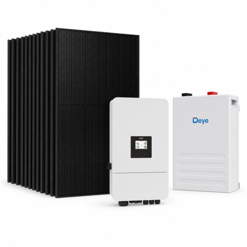 Zestaw fotowoltaiczny hybrydowy 6 kWp – falownik DEYE SG05LP3 5 kW 3-fazowy LV on/off-grid + magazyn energii DEYE SE-F5 Plus Pro-C 5,12 kWh LiFePO4