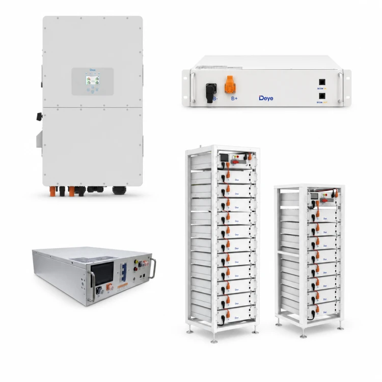 Zestaw hybrydowy – falownik DEYE SG01HP3 50 kW 3-fazowy HV on/off-grid + magazyn energii 12 × DEYE BOS-G PRO 5,12 kWh LiFePO4 + PDU2 (61,44 kWh)