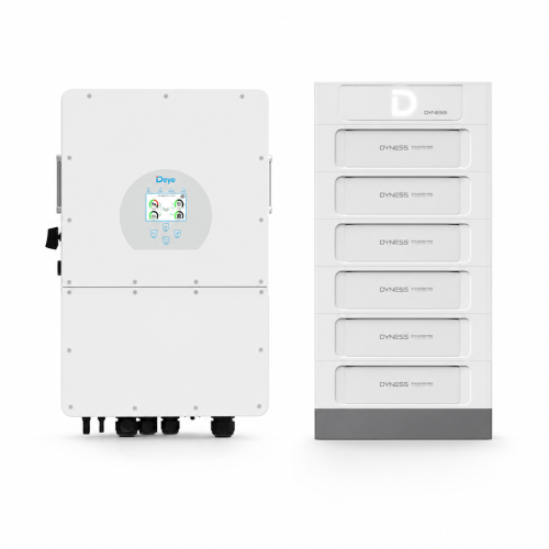 Zestaw hybrydowy – falownik DEYE SG01HP3 25 kW 3-fazowy HV on/off-grid + magazyn energii Dyness STACK100 PRO 30,72 kWh LiFePO4 z BMS - ZP2608-067