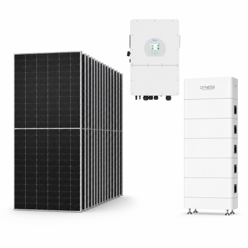 Zestaw fotowoltaiczny hybrydowy 12 kWp – falownik DEYE SG01HP3 10 kW 3-fazowy HV on/off-grid + magazyn energii Dyness Tower T10 10,65 kWh LiFePO4