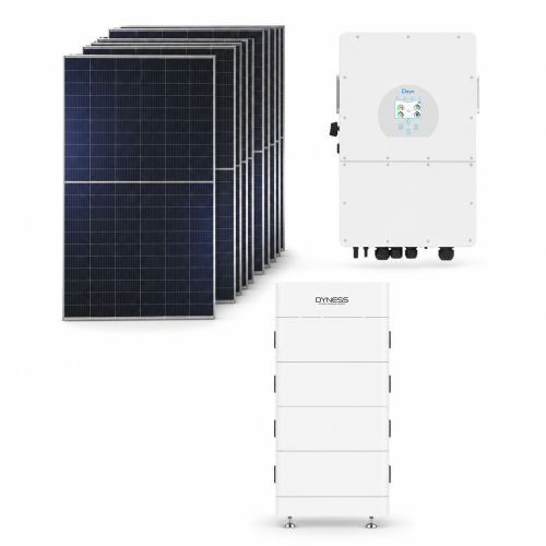 Zestaw fotowoltaiczny hybrydowy 14 kWp – falownik DEYE SG01HP3 12 kW 3-fazowy HV on/off-grid + magazyn energii Dyness Tower T14 14,2 kWh LiFePO4 + 20