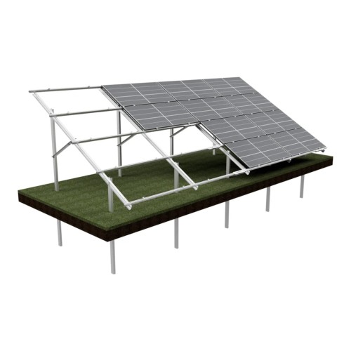 [KG-DPH 4X4 „S”] KG Stół dwupodporowy dla 16PV (4×4), układ POZIOMY, moduł do szerokości 113,5cm / wysokości 180cm, wolnostojąca konstrukcja gruntowa