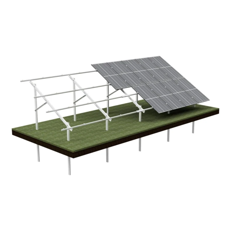 [KG-DPV 2X9 „L”] KG Stół dwupodporowy dla 18PV (2×9), układ PIONOWY, moduł do szerokości 113,5cm / wysokości 220cm, wolnostojąca konstrukcja gruntowa