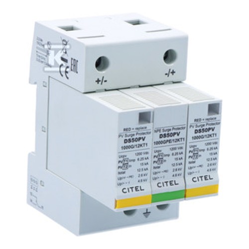 Ogranicznik przepięć typ 1+2 (BC) 12,5KA 2P+G DS50PVS-1000G C482393 - ME6707