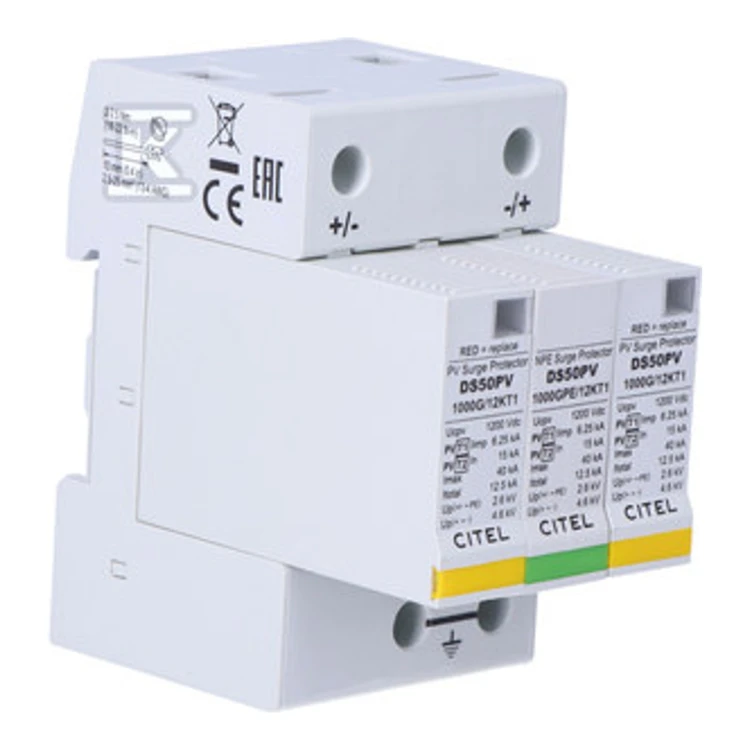 Ogranicznik przepięć typ 1+2 (BC) 12,5kA 2p+GDS50PV-1000G/12KT1 C482383 - ME7237