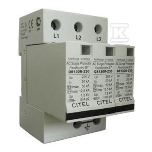 Ogranicznik przepięć Typ 1+2 (BC) 37,5KA 3P DS133R-230 C571503 - ME6708