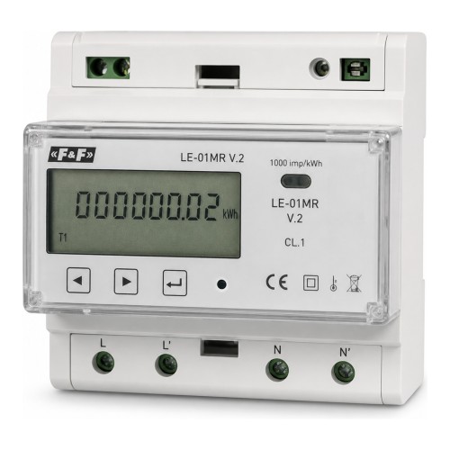 1-fazowy wskaźnik zużycia energii LE-01MR V.2 - ME7243