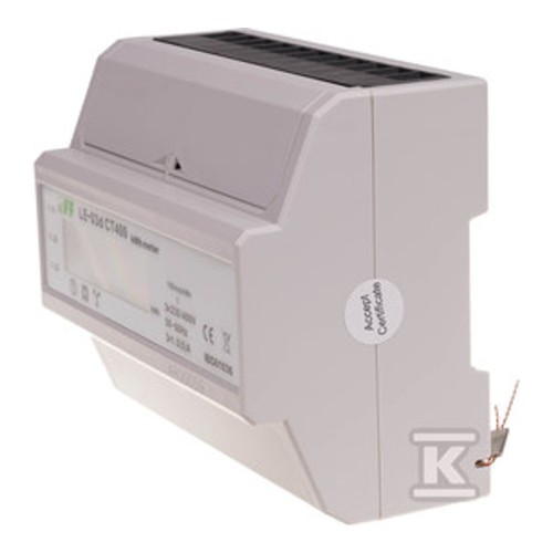 Licznik energii elektrycznej LE-03d CT-400 - trójfaz., wyświetlacz LCD, kl.1, wej. pom. 3x5A [przekładnik 400/5] LE03D-CT400 - ME7309