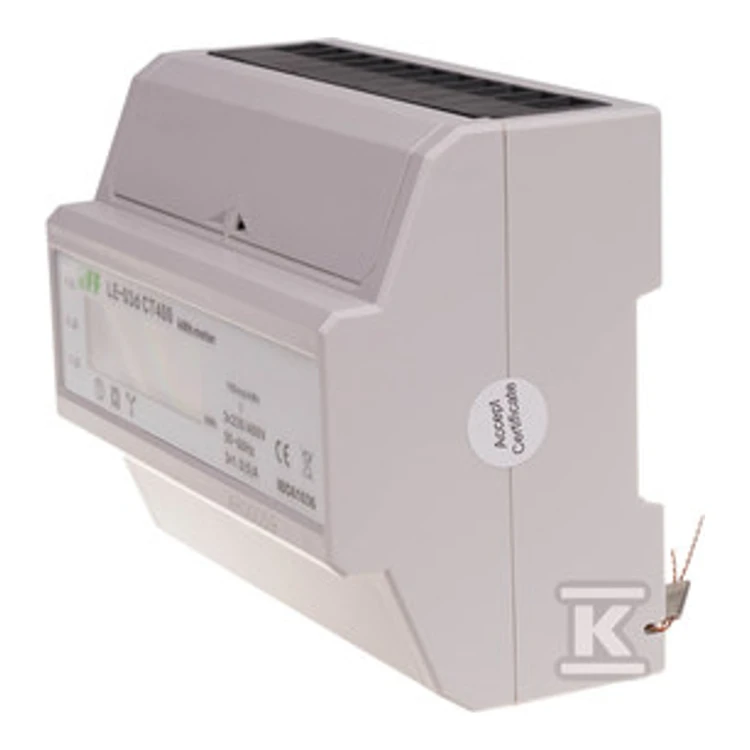 Licznik energii elektrycznej LE-03d CT-400 - trójfaz., wyświetlacz LCD, kl.1, wej. pom. 3x5A [przekładnik 400/5] LE03D-CT400 - ME7309