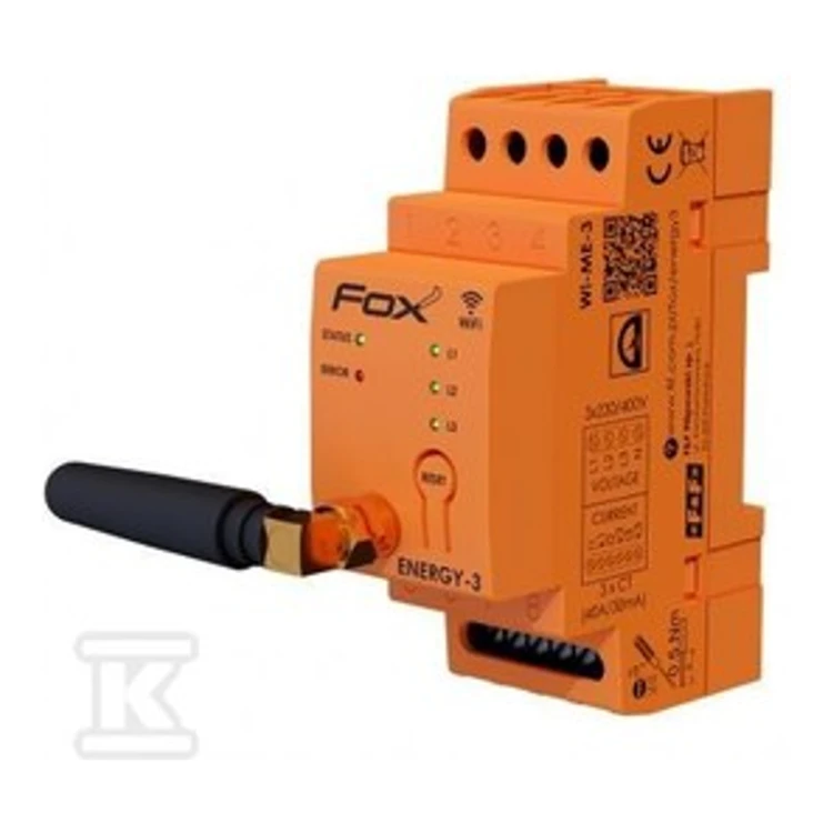 Monitor energii elektrycznej WI-FI 3F+N,FOX ENERGY 3, WI-MEF3 200A WI-MEF-3-200 - ME6749