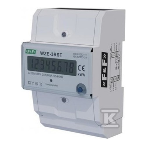 3-fazowy licznik zużycia energii 80A, z funkcją RESET WZE-3RST - ME7244