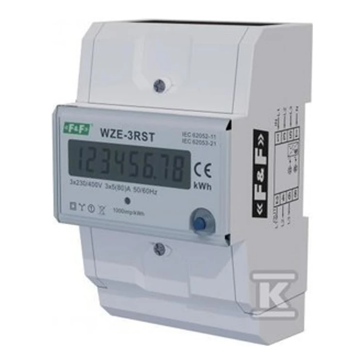 3-fazowy licznik zużycia energii 80A, z funkcją RESET WZE-3RST - ME7244