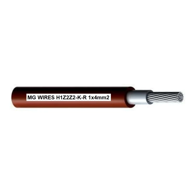 Przewód fotowoltaiczny // MG Wires // 1x4mm2, 0,6/1kV czerwony H1Z2Z2-K-R-4mm2 RD, opakowanie 100m - ME6836