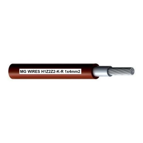 Przewód fotowoltaiczny // MG Wires // 1x4mm2, 0,6/1kV czerwony H1Z2Z2-K-R-4mm2 RD, opakowanie 50m - ME6837