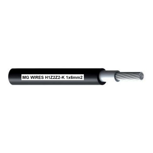 Przewód fotowoltaiczny // MG Wires // 1x6mm2, 0,6/1kV czarny H1Z2Z2-K-6mm2 BK, opakowanie 50m - ME6840