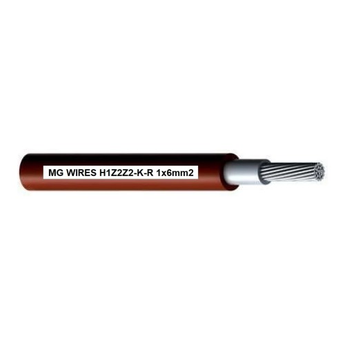 Przewód fotowoltaiczny // MG Wires // 1x6mm2, 0,6/1kV czerwony H1Z2Z2-K-R-6mm2 RD, opakowanie 100m - ME6842