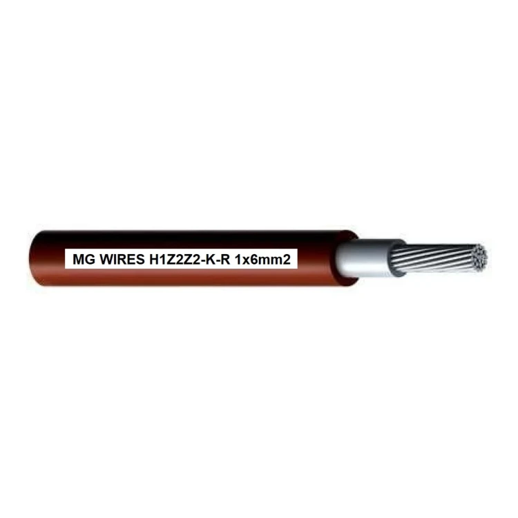 Przewód fotowoltaiczny // MG Wires // 1x6mm2, 0,6/1kV czerwony H1Z2Z2-K-R-6mm2 RD, szpula 500m - ME6844