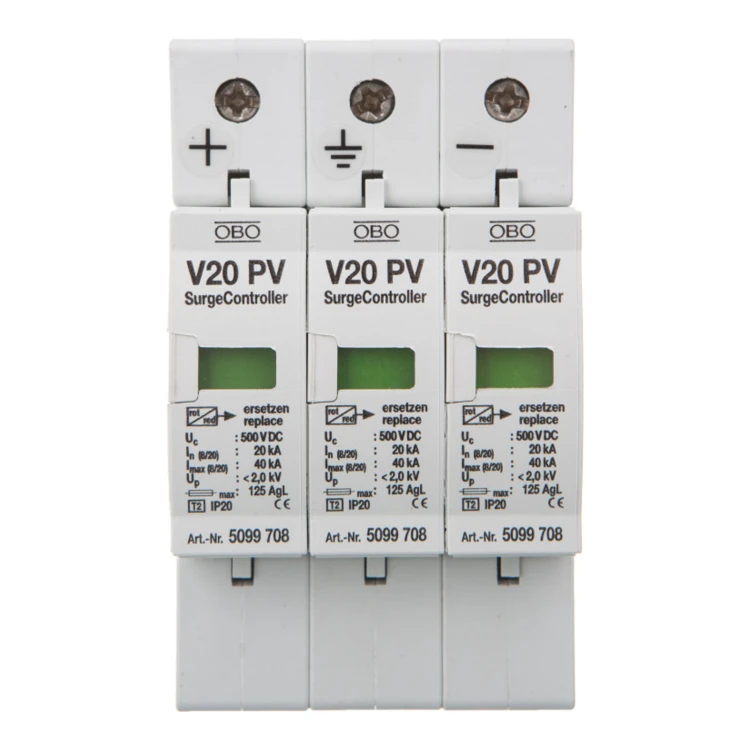Ogranicznik przepięć PV 1000V DC Typ 2 C 3P 20kA 4kV V20-C 3-PH-1000 5094608 - ME6868