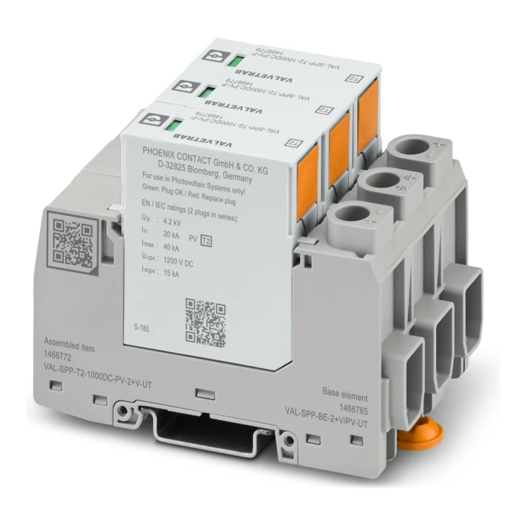 Ogranicznik przepięć dla systemów fotowoltaicznych T2 VAL-SPP-T2-1000DC-PV-2+V-UT - ME6871