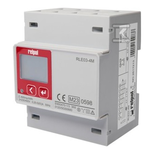 3-fazowy cyfrowy licznik energii elektrycznej RLE03-4M - MID, CE, 63A, RS485, ModBus, czterokwadrantowy 2617213 - ME6882