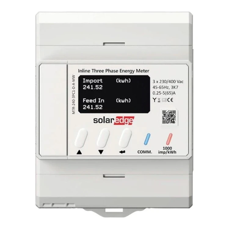 SolarEdge Inline Energy Meter MTR-240-3PC1-D-A-MW with SolarEdge Home Network, 1PH/3PH 230/400V, 65A - ME7317