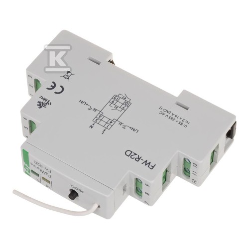 DOUBLE SWITCH 2 kanałowy przekaźnik Wi-Fi 230 V na szynę DIN WI-R2S2-D - ME7398