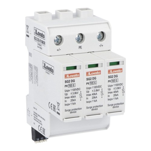 Ogranicznik przepięć C typ 2 1100 V DC LSC PV 1000 A do aplikacji fotowoltaicznych SG2DGK10M3 - ME7422