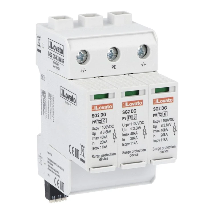 Ogranicznik przepięć C typ 2 1100 V DC LSC PV 1000 A do aplikacji fotowoltaicznych SG2DGK10M3 - ME7422