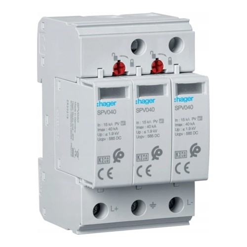 Ogranicznik przepięć C Typ 2 PV 3P In 15kA Imax 40kA 3,7kV 1000 V DC SPV340 - ME7423