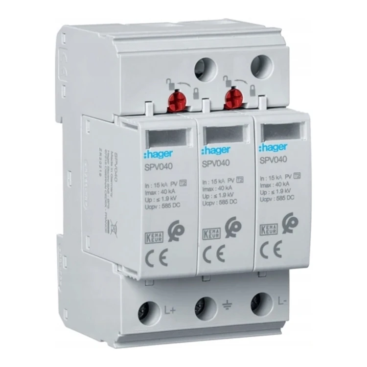 Ogranicznik przepięć C Typ 2 PV 3P In 15kA Imax 40kA 3,7kV 1000 V DC SPV340 - ME7423