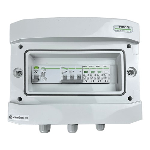 Rozdzielnica AC EMITER EM-446N_AC — Noark T1+2, 10 A 3F, RCD 40 A/300 mA - ME7438