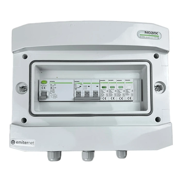Rozdzielnica AC EMITER EM-446N_AC — Noark T1+2, 10 A 3F, RCD 40 A/300 mA - ME7438