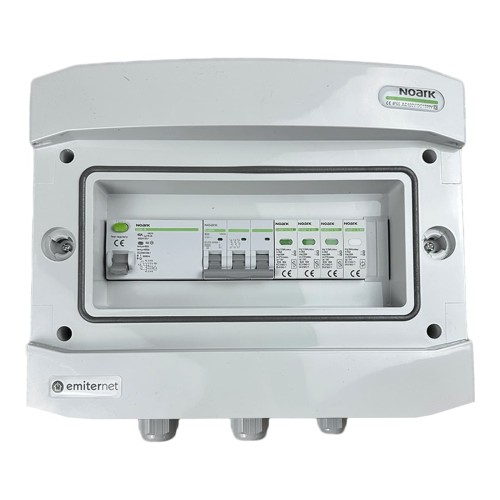 Rozdzielnica AC EMITER EM-357N_AC — Noark T1+2, 32 A 3F, RCD 40 A/300 mA - ME7443