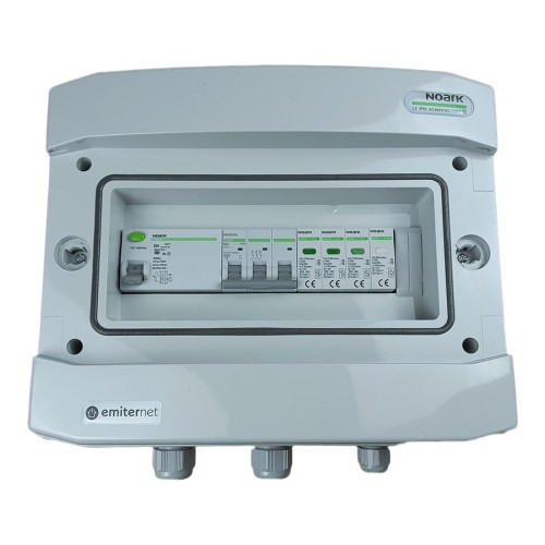 Rozdzielnica AC EMITER EM-316N_AC — Noark T1+2, 50 A 3F, RCD 63 A/300 mA - ME7446