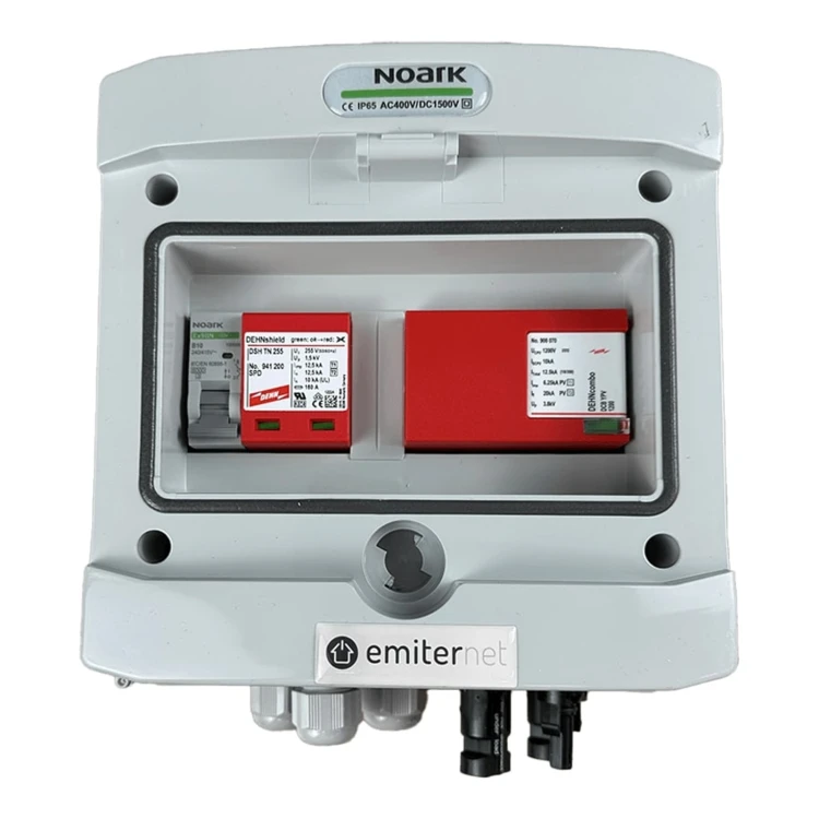 Rozdzielnica DC/AC EMITER EM-1358_DCAC — DC Dehn T1+2, 1/1; AC Dehn T1+2, 10 A 1F - ME7473
