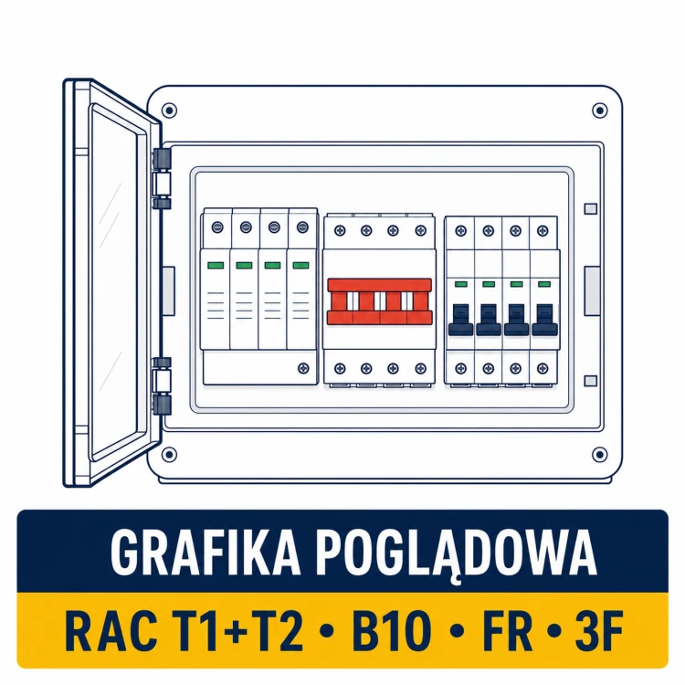 Komplet zabezpieczeń AC T1+T2 B10 FR, 3-fazowy — komponenty ABB - ME7529