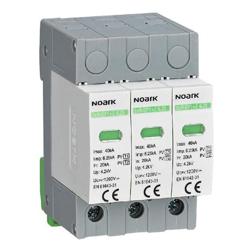 Ogranicznik przep. NOARK, SPD Ex9UEP Noark 1500DC/typ T1 + T2/6.25kA/3 moduły szer. - ME7653