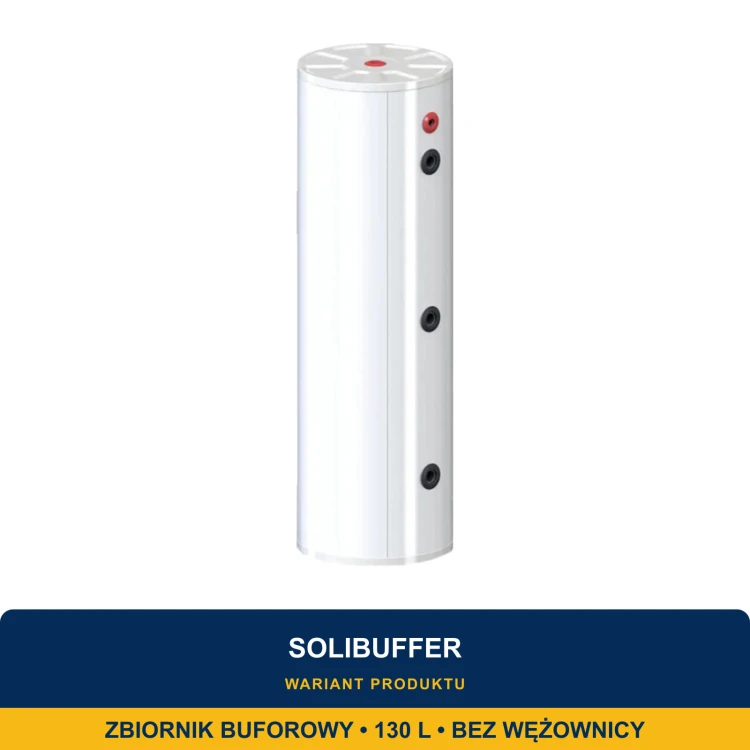 SOLIBUFFER Zbiornik buforowy pionowy stojący 130L bez wężownicy do pompy ciepła - ME7703