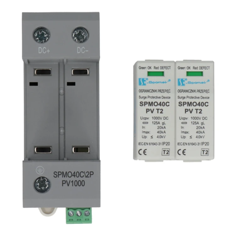 Ogranicznik przepięć Spamel SPMO40C2P-PV1000, T2, 2P, 1000 V DC - ME7722