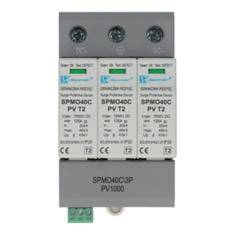Ogranicznik przepięć Spamel SPMO40C3P-PV1000, T2, 3P, 1000 V DC - ME7723