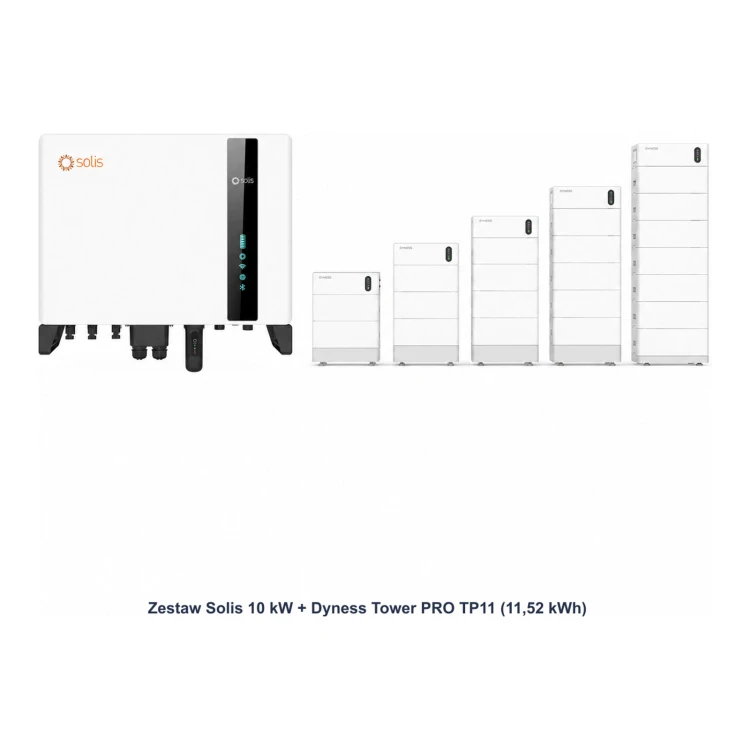 Zestaw Solis 10 kW + Dyness Tower PRO TP11 11,52 kWh - ME7743