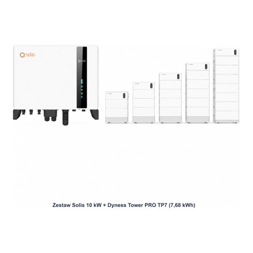 Zestaw Solis 10 kW + Dyness Tower PRO TP7 7,68 kWh - ME7746