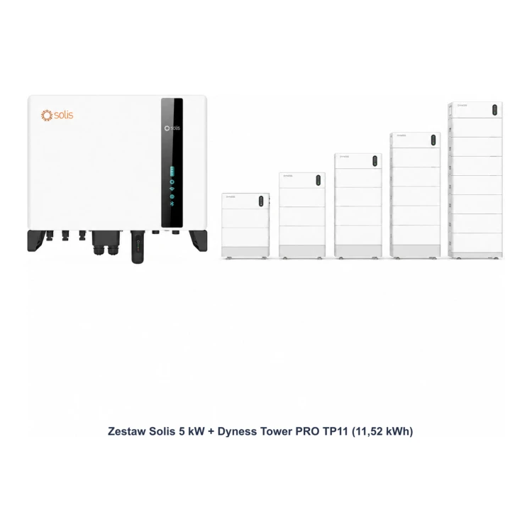Zestaw Solis 5 kW + Dyness Tower PRO TP11 11,52 kWh - ME7769