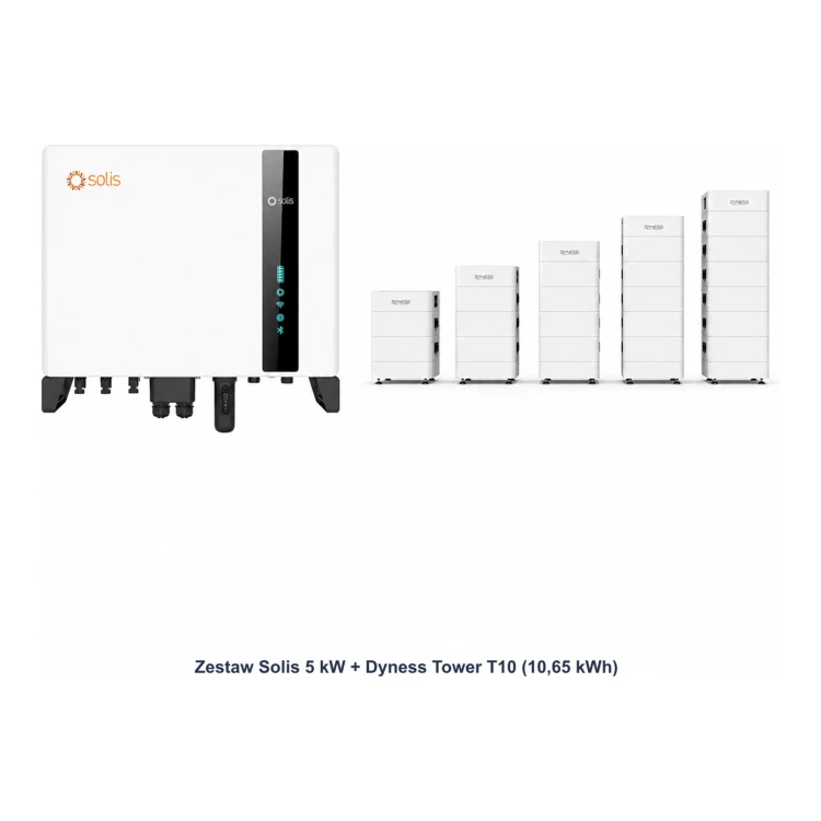 Zestaw Solis 5 kW + Dyness Tower T10 10,65 kWh - ME7773